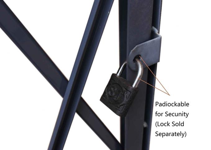 As portas de segurança de dobramento de aço cinzentas para o metal do negócio Scissor porta Unassembled
